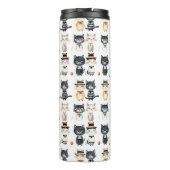 Bouteilles Isothermes Chat Cute Personnalisé illustré Tumblers (Dos)