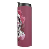 Bouteilles Isothermes Chat d'astronaute de couleur rouge (Tourné sur la droite)