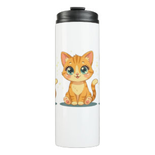 Bouteilles Isothermes **Chat de dessin animé mignon – Illustration adora