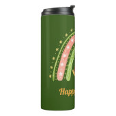 Bouteilles Isothermes Chat de Noël Et Arc-en-ciel Paruline personnalisée (Tourné sur la gauche)