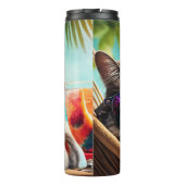 Bouteilles Isothermes Chat de vacances de nom personnalisé (Dos)