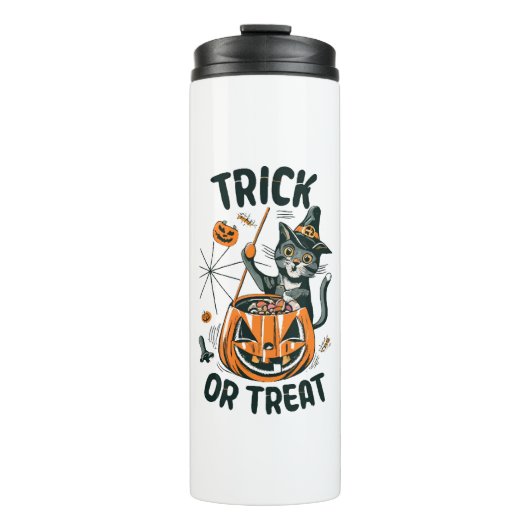 Bouteilles Isothermes Chat d'Halloween abstrait (Devant)