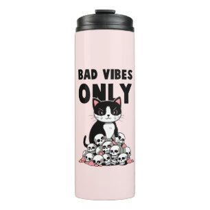 Bouteilles Isothermes Chat Edgy - Vibes Mauvaises Seulement