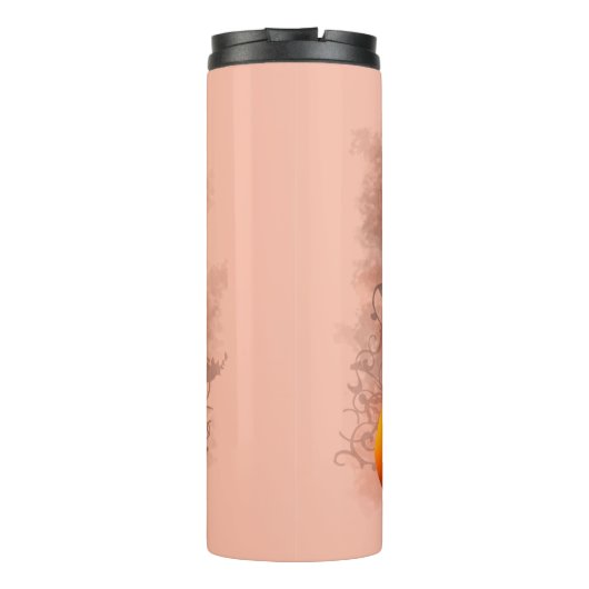 Bouteilles Isothermes Chat effrayé par Citrouille Fun Halloween caractèr (Dos)