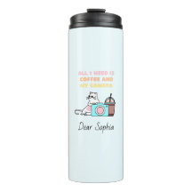 Chat en lunettes de soleil&Caméra&Café