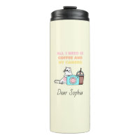 Chat en lunettes de soleil&Caméra&Café Tumbler The