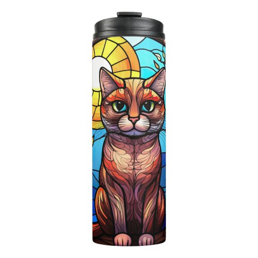Bouteilles Isothermes Chat en verre tendu (Devant)
