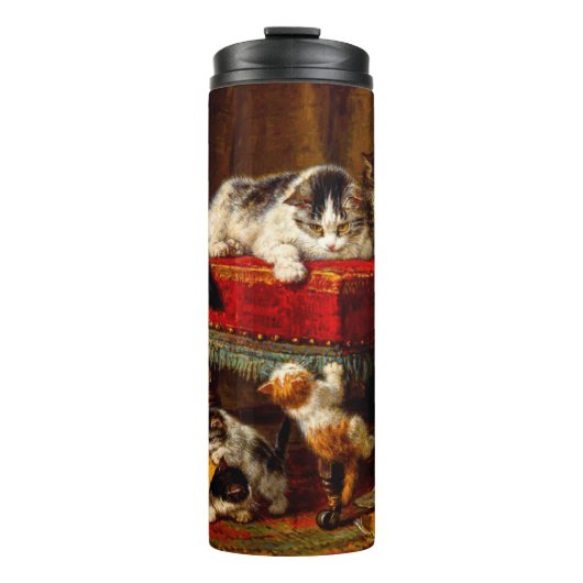 Bouteilles Isothermes Chat et chatons Jouer avec chaise (Devant)