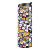 Bouteilles Isothermes Chat face doodé motif imprimé félin chatons chaton (Tourné sur la gauche)