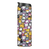 Bouteilles Isothermes Chat face doodé motif imprimé félin chatons chaton (Tourné sur la droite)