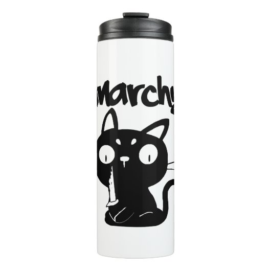 Bouteilles Isothermes Chat Funny Anarchie Halloween Animaux Pour Femmes (Devant)