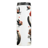 Bouteilles Isothermes Chat grincheux sur une moto (Dos)