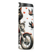 Bouteilles Isothermes Chat grincheux sur une moto (Tourné sur la droite)