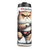 Bouteilles Isothermes Chat grumpy sur un scooter (Devant)