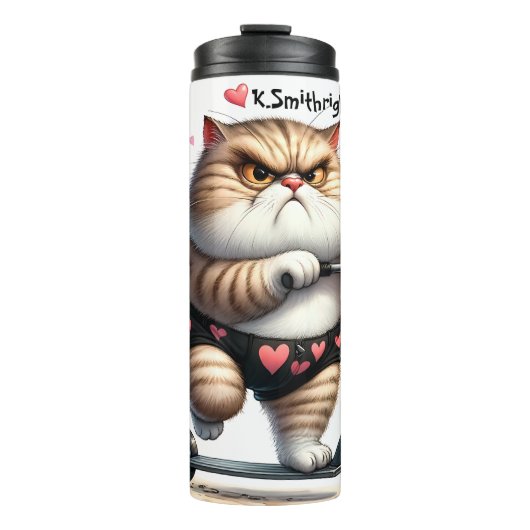 Bouteilles Isothermes Chat grumpy sur un scooter (Devant)