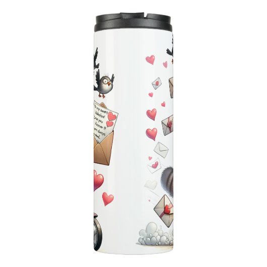 Bouteilles Isothermes Chat grumpy sur un scooter (Dos)