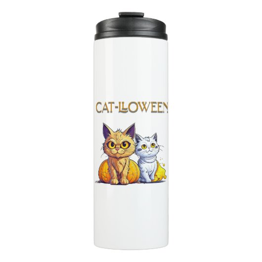 Bouteilles Isothermes Chat Halloween  (Devant)