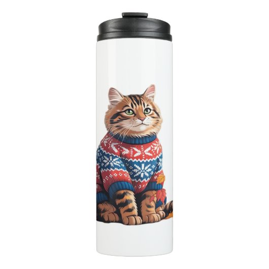 Bouteilles Isothermes Chat Leaf Automne Bonjour Automne Funny Chat Kitte (Devant)