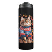 Bouteilles Isothermes Chat Leaf Automne Bonjour Automne Funny Chat Kitte (Devant)