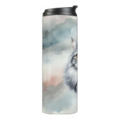 Bouteilles Isothermes 🐾 Chat Love - beauté cheveux longs en aquarelle (Tourné sur la gauche)