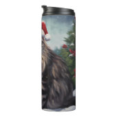 Bouteilles Isothermes Chat Maine Coon à Noël de neige (Tourné sur la droite)