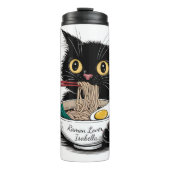 Bouteilles Isothermes Chat Manger Ramen nouilles drôle (Devant)