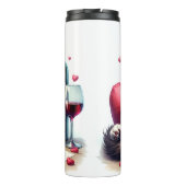 Bouteilles Isothermes Chat mélancolique au vin et lettre d'amour (Dos)