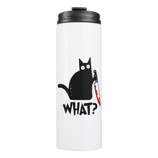 Bouteilles Isothermes Chat Meurtrier Avec Couteau (Devant)