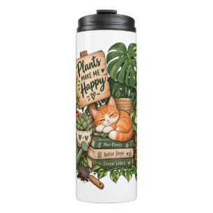 Bouteilles Isothermes Chat mignon amateur de plantes – Les plantes me re