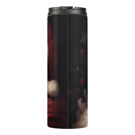 Bouteilles Isothermes Chat noir avec Noël Festif du Père Noël (Dos)