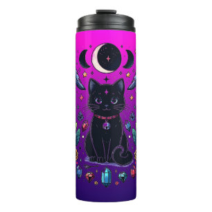Bouteilles Isothermes Chat Noir Céleste Mystique Rose Violet