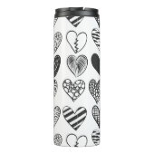 Bouteilles Isothermes Chat noir et blanc et Motif de coeur (Dos)