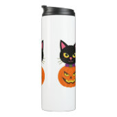 Bouteilles Isothermes Chat noir & Jack-O''-Lanterne Halloween Éffrayant (Tourné sur la droite)