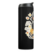 Bouteilles Isothermes Chat noir mignon Halloween Citrouille T-shirt surd (Tourné sur la gauche)