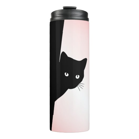 Bouteilles Isothermes Chat Noir Rusé Rose (Devant)