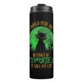 Bouteilles Isothermes Chat ou je vous pousserais devant les Zombies pour (Devant)