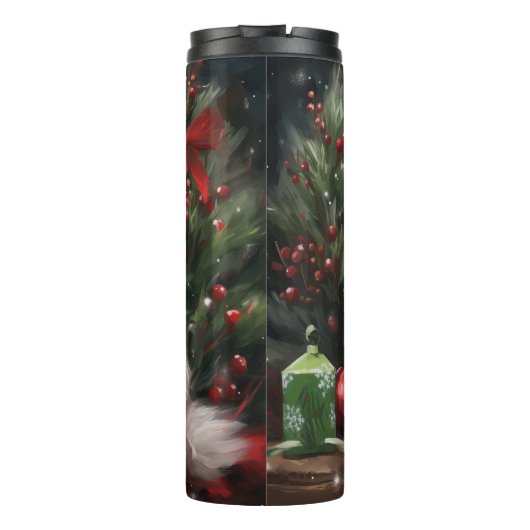 Bouteilles Isothermes Chat perse en Noël de neige (Dos)