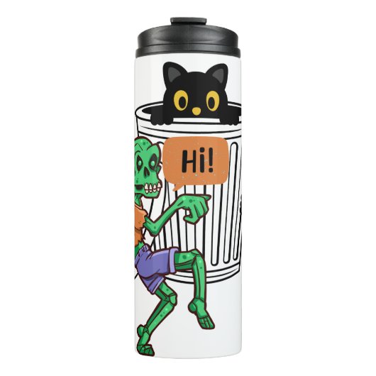Bouteilles Isothermes Chat Peureux Halloween (Devant)
