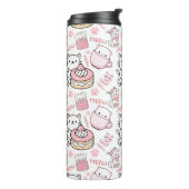 Bouteilles Isothermes Chat rose et blanc mignon (Tourné sur la gauche)