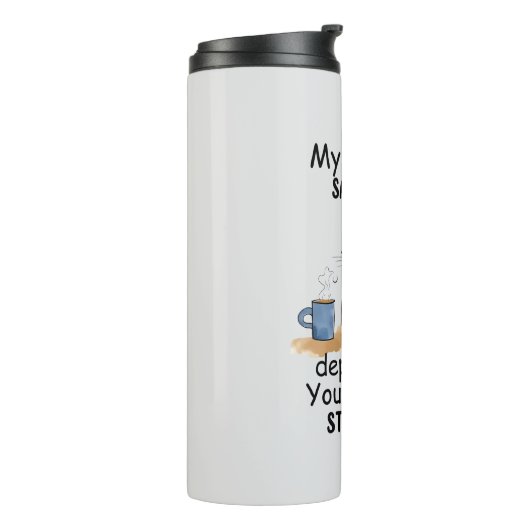 Bouteilles Isothermes Chat Sarcastique - Drôle Orange Art (Tourné sur la gauche)