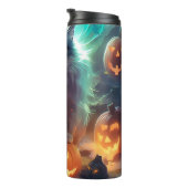 Bouteilles Isothermes Chat Sibérien D'Halloween Avec Peur Citrouille (Tourné sur la droite)