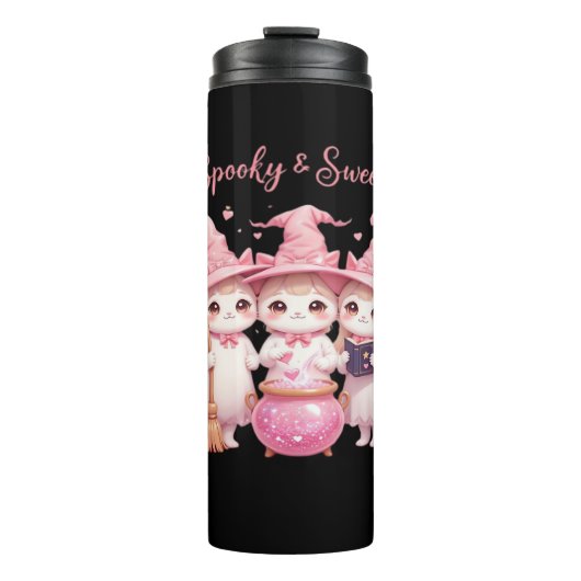 Bouteilles Isothermes Chat sorcière éffrayante et sucrée Chat surdimensi (Devant)