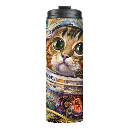 Bouteilles Isothermes Chat spatial futuriste (Devant)