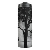 Bouteilles Isothermes Chat sur une Pleine lune de fil (Devant)