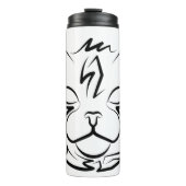 Bouteilles Isothermes Chat tribal noir et blanc (Devant)