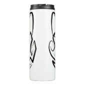 Bouteilles Isothermes Chat tribal noir et blanc (Dos)