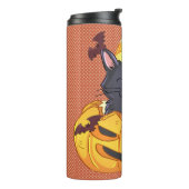Bouteilles Isothermes Chat Tumbler Halloween en Citrouille (Tourné sur la gauche)