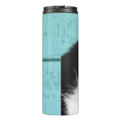 Bouteilles Isothermes Chat Tuxedo Kitty sur Teal (Dos)