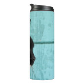 Bouteilles Isothermes Chat Tuxedo Kitty sur Teal (Tourné sur la droite)