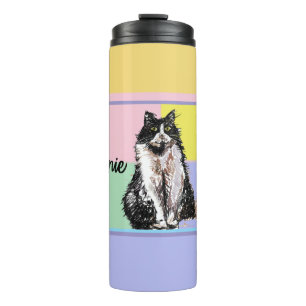 Bouteilles Isothermes Chat Tuxedo Pastel Chats Femme Pastel Couleurs